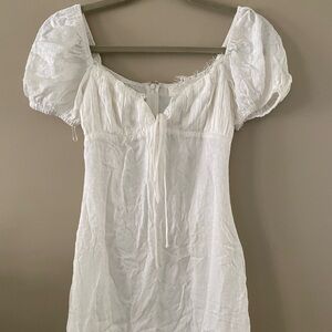 White Mini Dress - NEVER worn, size small